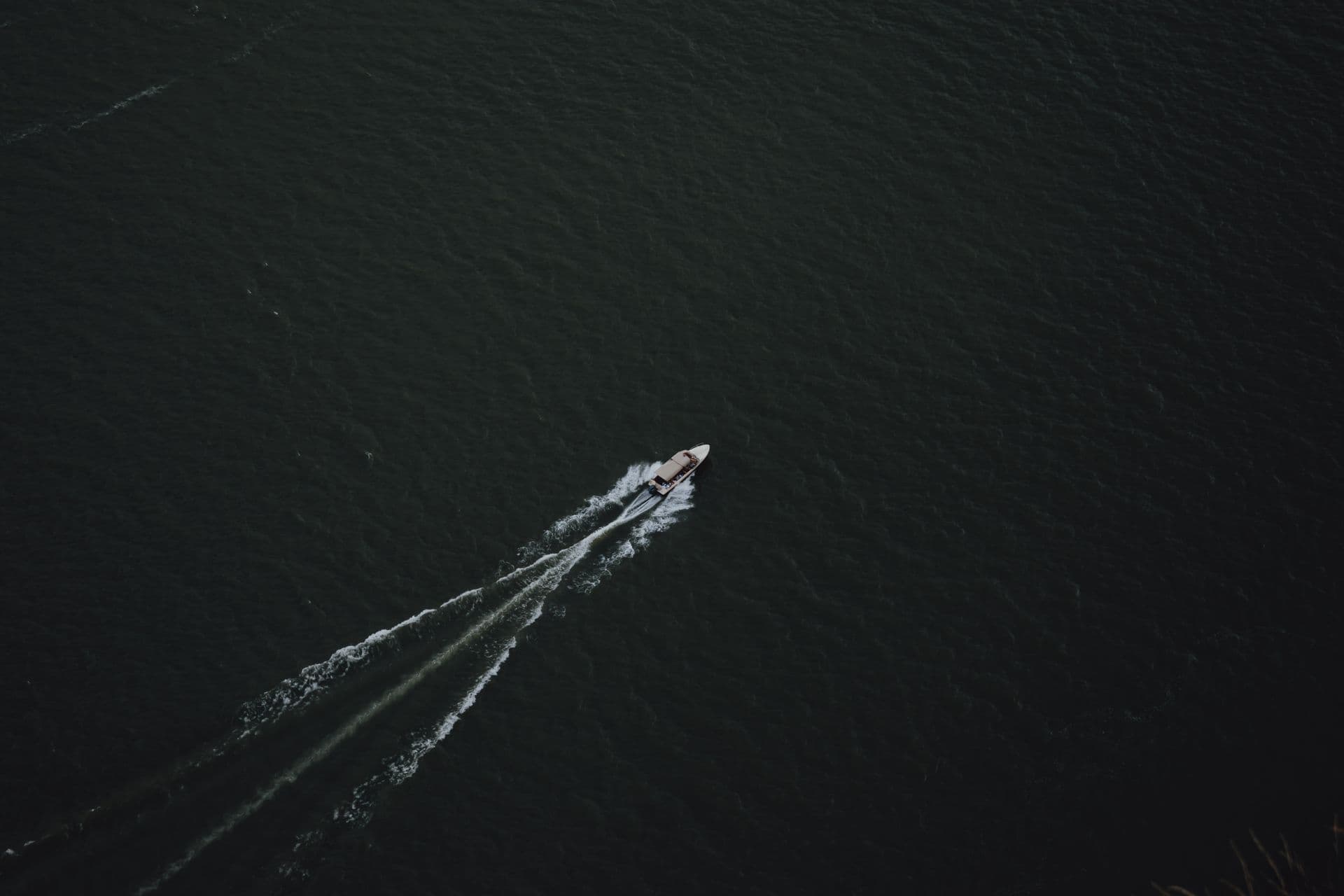 Unmanned surface vessel at sea